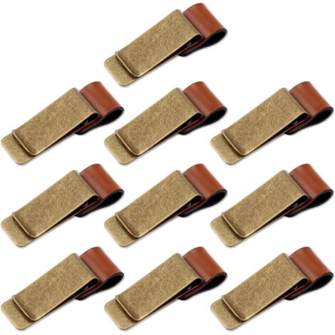 Lot de 10 porte-stylos en métal avec clips pour journal, planificateur, magazines