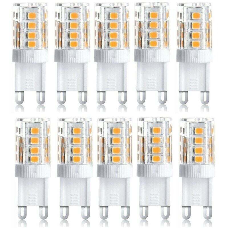 Lot de 10 Projecteur LED, lumière décorative LED, ampoule LED G9, 5 W blanc chaud blanc froid, ampoules LED à économie d'énergie, ampoule halogène de