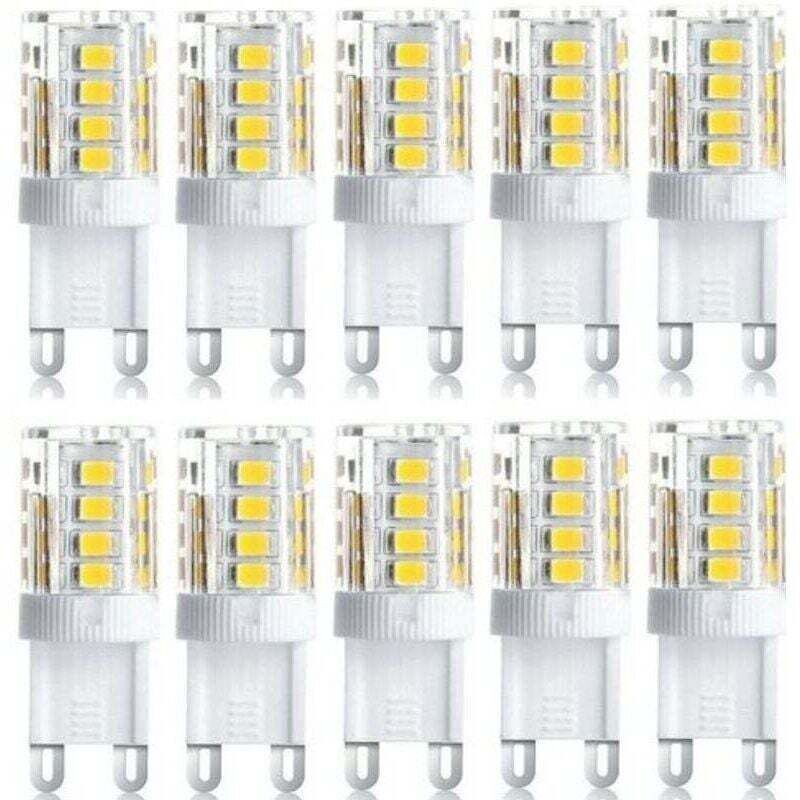 Lot de 10 Projecteur LED, lumière décorative LED, ampoule LED G9, 5 W blanc chaud blanc froid, ampoules LED à économie d'énergie, ampoule halogène de