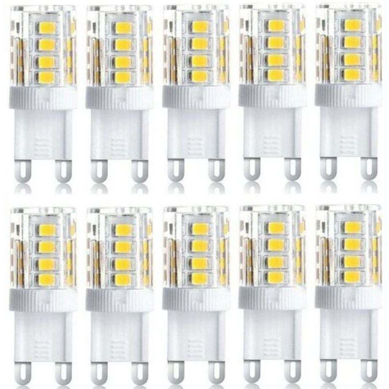 Lot de 10 Projecteur LED, lumière décorative LED, ampoule LED G9, 5 W blanc chaud blanc froid, ampoules LED à économie d'énergie, ampoule halogène de