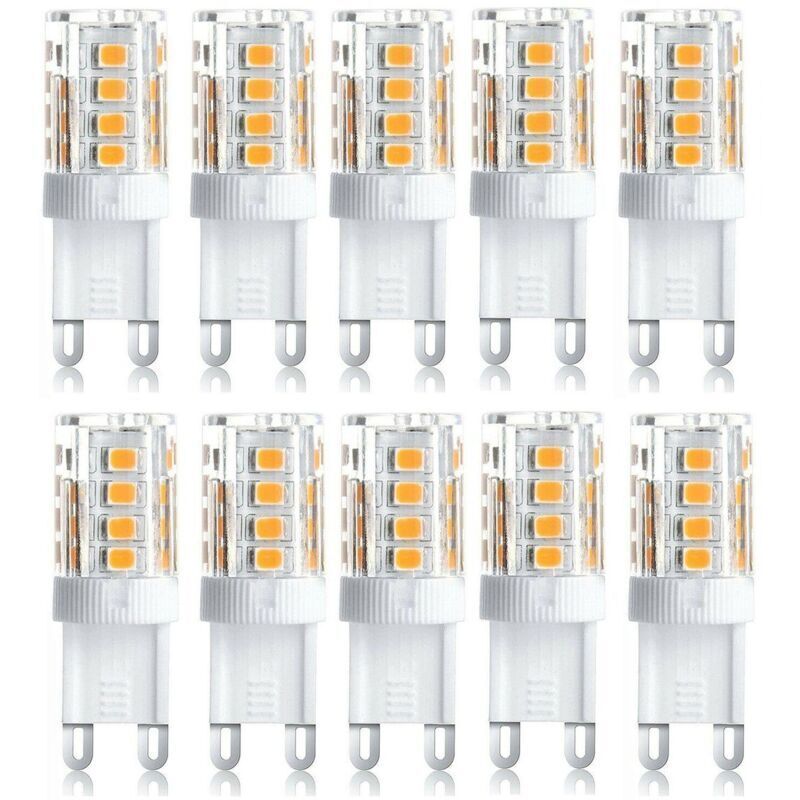 Lot de 10 Projecteur LED, lumière décorative LED, ampoule LED G9, 5 W blanc chaud blanc froid, ampoules LED à économie d'énergie, ampoule halogène de