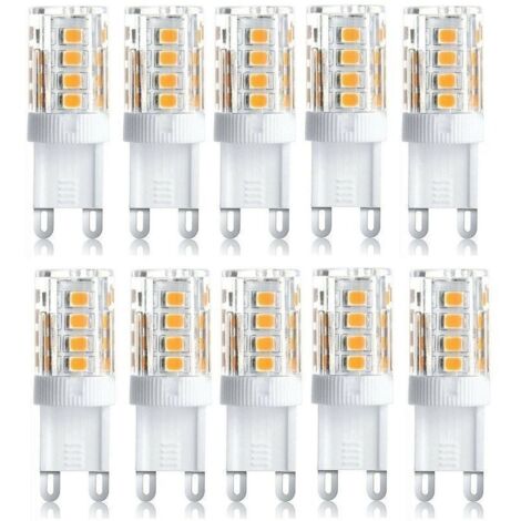 Lot de 10 Projecteur LED. lumière décorative LED. ampoule LED G9. 5 W blanc chaud blanc froid. ampoules LED à économie d'énergie. ampoule halogène de rechange. AC 230 V non dimmable
