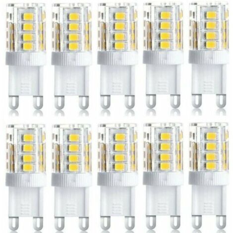 Lot de 10 Projecteur LED, lumière décorative LED, ampoule LED G9, 5 W blanc chaud blanc froid, ampoules LED à économie d'énergie, ampoule halogène de rechange, AC 230 V non dimmable