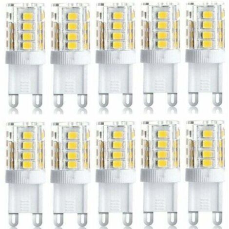 Lot de 10 Projecteur LED, lumière décorative LED, ampoule LED G9, 5 W blanc chaud blanc froid, ampoules LED à économie d'énergie, ampoule halogène de rechange, AC 230 V non dimmable