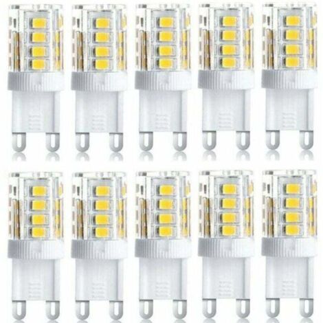 Lot de 10 Projecteur LED, lumière décorative LED, ampoule LED G9, 5 W blanc chaud blanc froid, ampoules LED à économie d'énergie, ampoule halogène de rechange, AC 230 V non dimmable