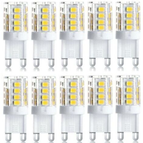 Lot de 10 Projecteur LED, lumière décorative LED, ampoule LED G9, 5 W blanc chaud blanc froid, ampoules LED à économie d'énergie, ampoule halogène de rechange, AC 230 V non dimmable