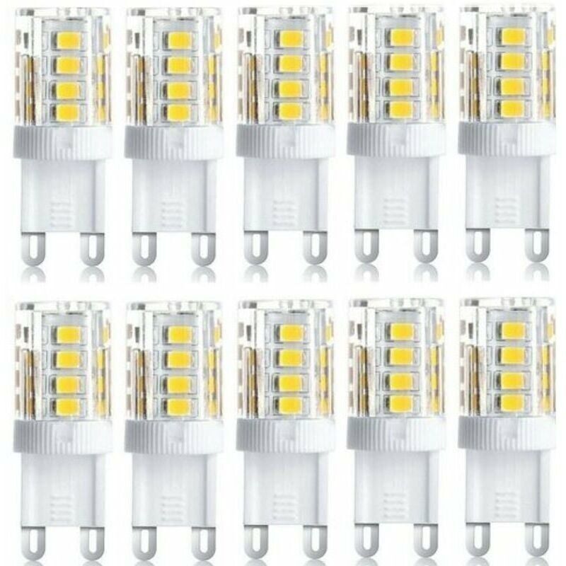 Lot de 10 Projecteur LED, lumière décorative LED, ampoule LED G9, 5 W blanc froid, ampoules LED à économie d'énergie, ampoule halogène de rechange,