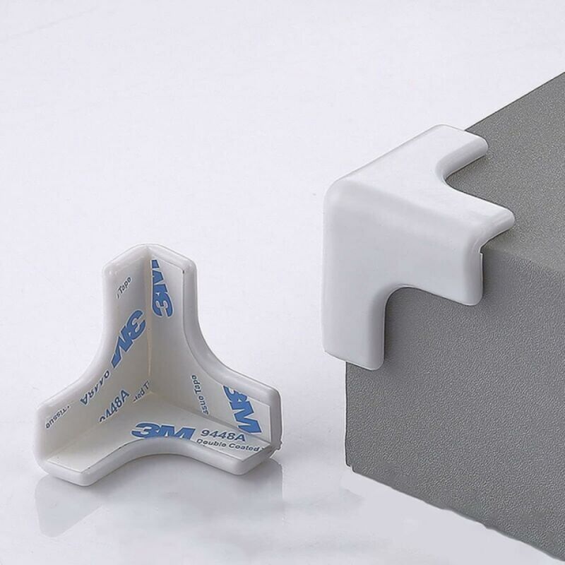 Lot de 10 protections d'angle de table, protections d'angle blanches, protections de bord et d'angle de meubles pour enfants, forte adhérence