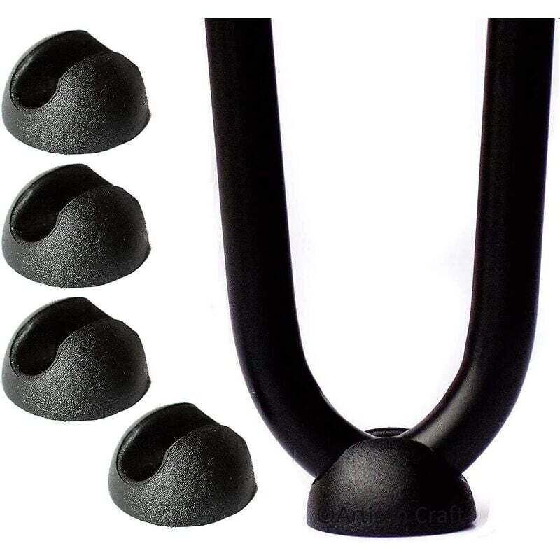 Lot de 10 protections en silicone pour pieds de meubles en forme d’épingles à cheveux - Noir（10mm）