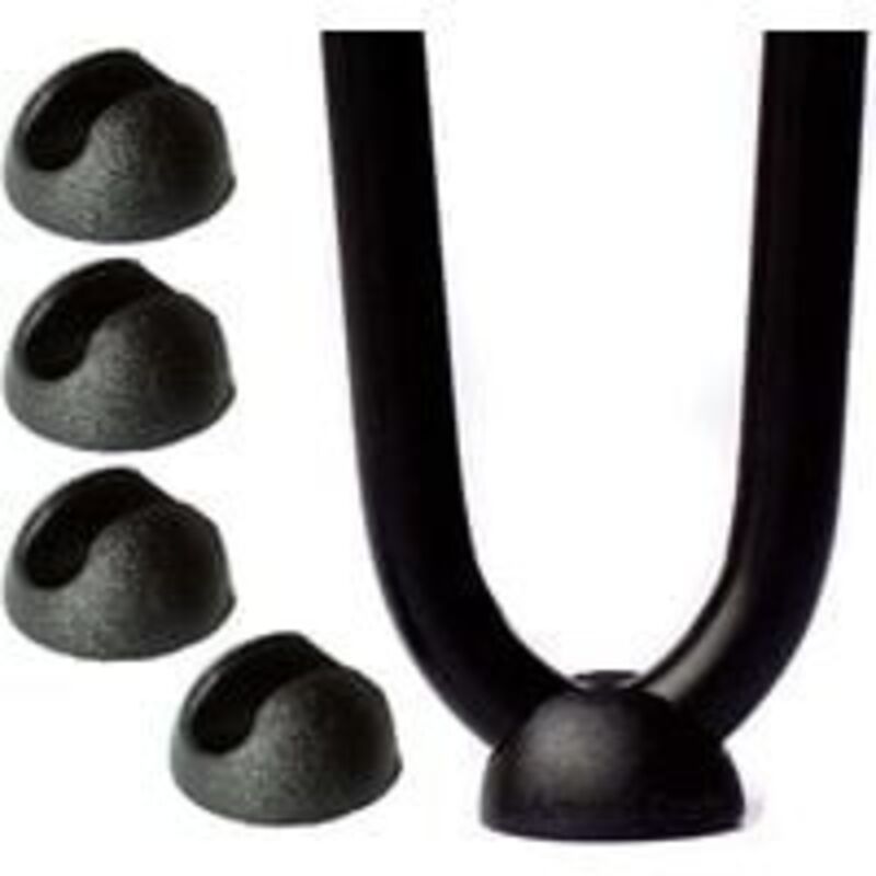 Lot de 10 protections en silicone pour pieds de meubles en forme d’épingles à cheveux - Noir（10mm）