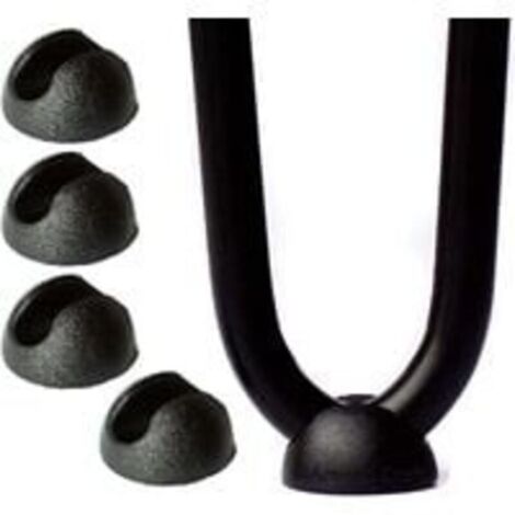 Lot de 10 protections en silicone pour pieds de meubles en forme d’épingles à cheveux - Noir（10mm）