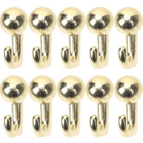 Lot de 10 punaises métalliques pour accrocher des tableaux au mur - Crochets de suspension robustes-AquaForge
