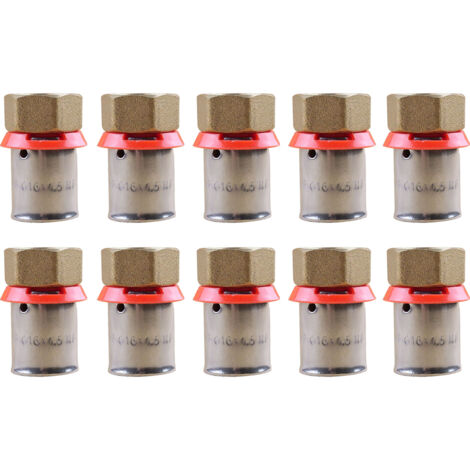 Lot de 10 raccords à sertir Ø16x1,5 - Femelle écrou Libre 3/8" (12/17) - IBP Bänninger
