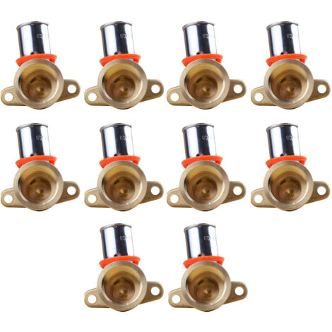 Lot de 10 raccords à sertir Coude avec base PER Ø16x1,5 - Femelle fixe 1/2" (15/21) - IBP Bänninger