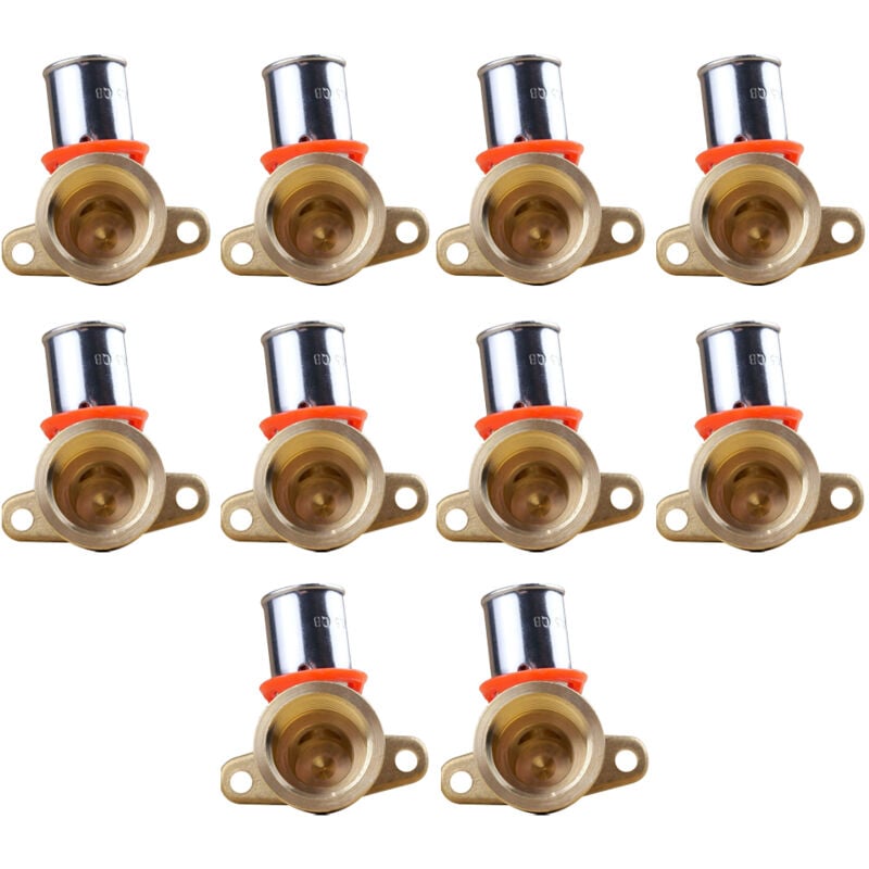 Lot de 10 raccords à sertir Coude avec base per Ø16x1,5 - Femelle fixe 1/2' (15/21) Ibp Bänninger