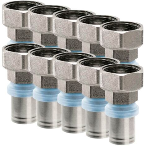 Lot de 10 Raccords Multicouche à sertir Femelle RBM profil TH-H-U-B-F Diamètre 3/4" F 16