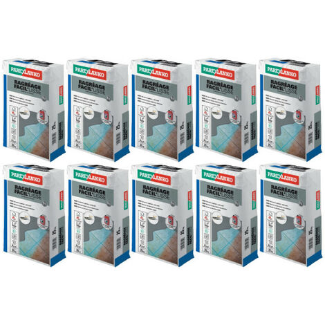 Lot de 10 ragréages PAREXLANKO Facil'lisse - convient jusqu'à 55m² environ - 250 kg