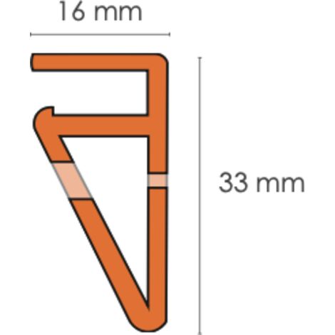 Lot de 10 Rail hung PVC Réno pré-percé