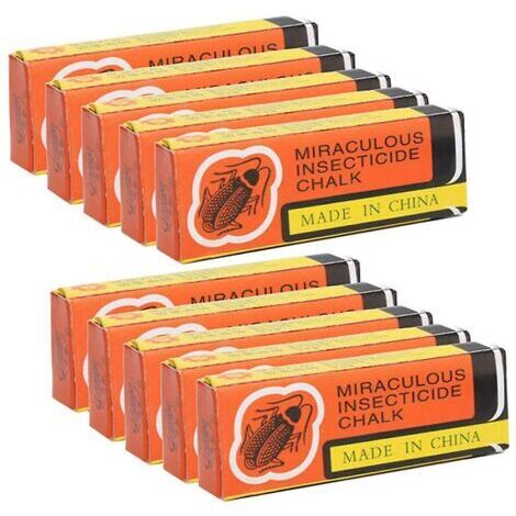 Lot de 10 répulsifs anti-cafards Magic Dust Free Chalk pour cafards fourmis