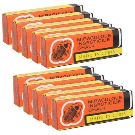 Lot de 10 répulsifs anti-cafards Magic Dust Free Chalk pour cafards fourmis