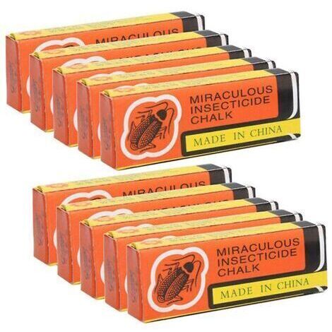 Lot de 10 répulsifs anti-cafards Magic Dust Free Chalk pour cafards fourmis