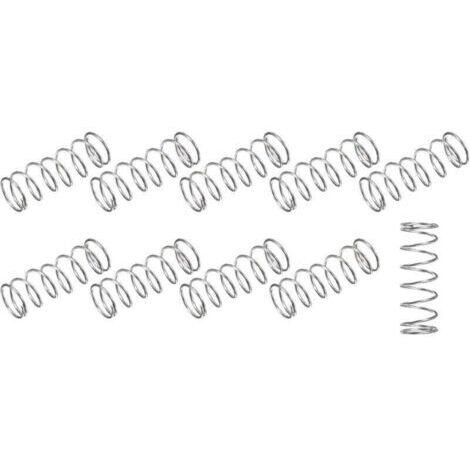 Lot de 10 ressorts de compression (0,8 x 11 mm de diamètre extérieur, 30 mm de longueur libre), ressort d'extension en acier inoxydable 304 – pour réparations à domicile, projets de bricolage,