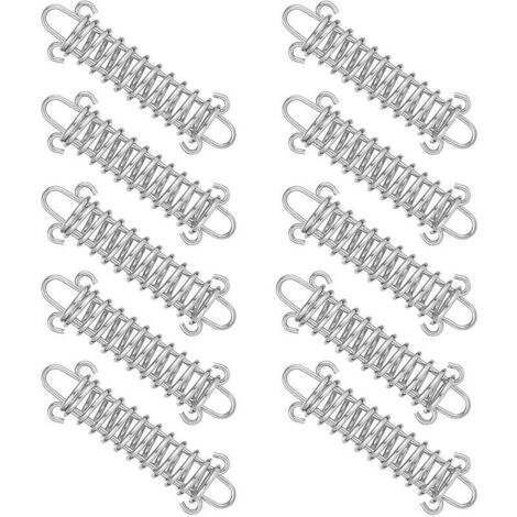 Lot de 10 ressorts de tension en acier inoxydable pour tente, auvent, tendeur de corde