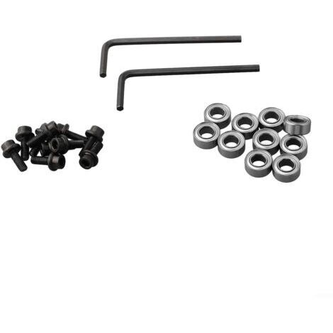 Lot de 10 roulements à billes montés sur le dessus pour fraises de toupie - Roulements en acier avec vis et clé hexagonale - 9,52 mm de diamètre extérieur et 4,96 mm ID - Compatible avec défonceuse