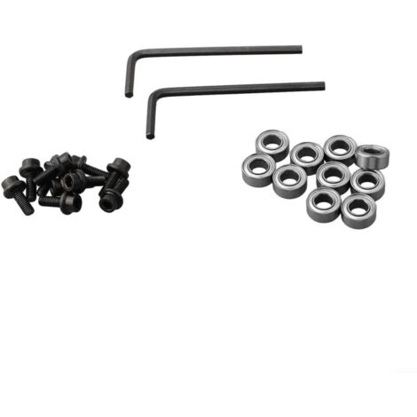 Lot de 10 roulements à billes montés sur le dessus pour fraises de toupie - Roulements en acier avec vis et clé hexagonale - 9,52 mm de diamètre extérieur et 4,96 mm ID - Compatible avec défonceuse