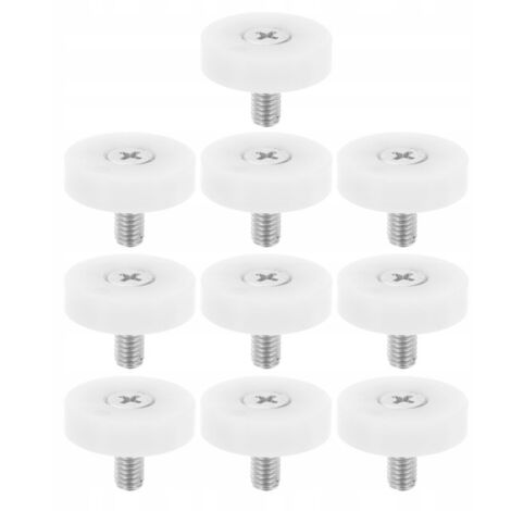 Lot de 10 roulettes blanches compactes pour tiroirs de cuisine