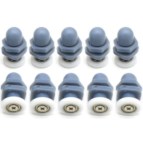 Lot de 10 roulettes de rechange pour porte de douche 20 mm