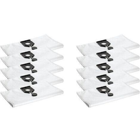 Lot de 10 sacs à poussière en tissu non tissé pour Karcher NT 30/1 Ap Te L, 2.889-154.0 NT 30/1 30L, NT 30/1 Ap L, EU2613
