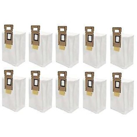 Lot de 10 sacs à poussière grande capacité pour Xiaomi Roborock modèles S7 et S7+