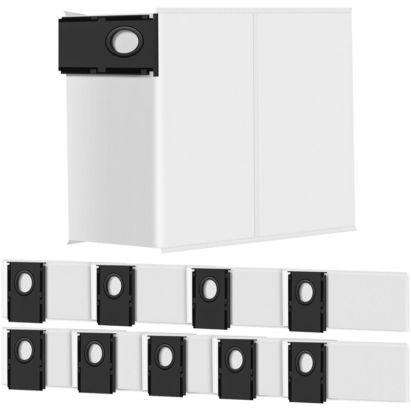 Lot de 10 sacs à poussière pour aspirateur robot Eureka J15 Pro Ultra, sacs à poussière de rechange jetables de grande capacité de 3 L