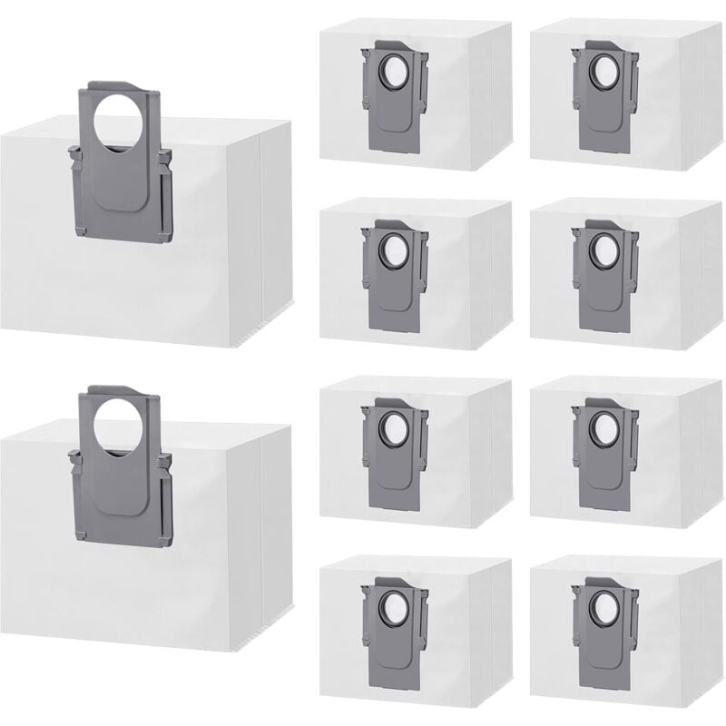 Lot de 10 Sacs à Poussière pour Xiaomi Roborock S7 Maxv Ultra / S7 Pro Ultra/Roborock Q7 Max/Roborock Q7 Max +/ Q5+/ S8/S8+/S8 Pro Ultra