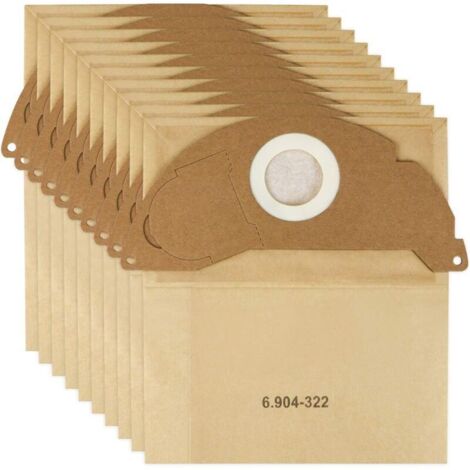 Lot de 10 sacs d’aspirateur pour Karcher 6.904-322.0