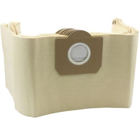 Lot de 10 sacs d'aspirateur pour Karcher 6.959-130.0 WD3 WD3P MV3 Sacs filtrants en papier de rechange pour aspirateur eau et poussière, sac pour Karcher WD3 Accessoires Premium Pièces de rechange Sac