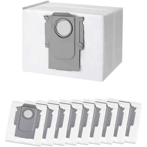 Lot de 10 Sacs d'aspirateur pour Roborock S8+/ S8 Pro Ultra/ S7 MaxV Ultra/ S7 Pro Ultra/ Q7+ / Q7 Max+/ Q8 Max+/ Q5 Pro+, Accessoires Sac Poussière de Rechange