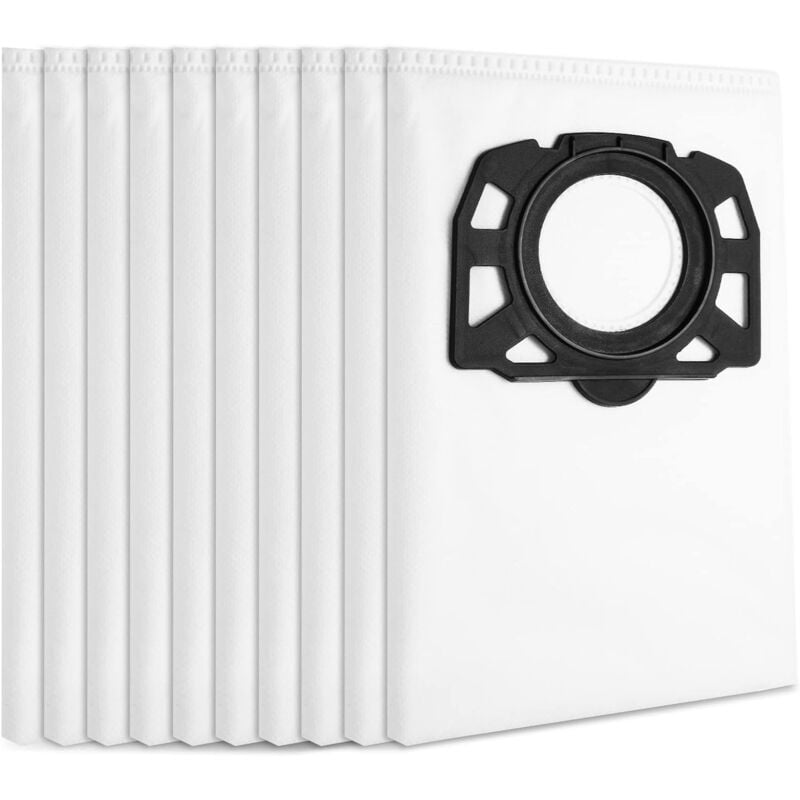 Lot de 10 Sacs d'aspirateur Sacs Filtre compatibles pour Karcher 2.863-006.0 WD4 WD5 WD6 WD5P WD6P Premium MV4 MV5 MV6 KWD4 KWD5 KWD6 KNT4 sacs