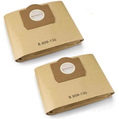 Lot de 10 sacs pour aspirateur Kärcher 6.959-130.0, sacs en papier filtre A 2201/2204/2504-AquaForge