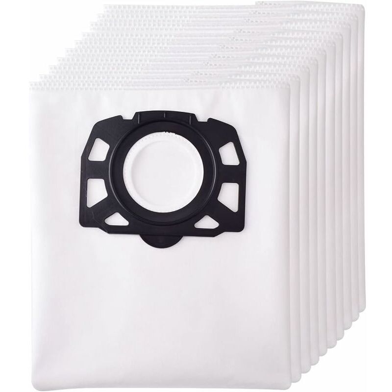 Lot de 10 Sacs pour Aspirateur Karcher wd4 wd5 wd6 mv4 mv5 mv6 Sac d'aspirateur lavable