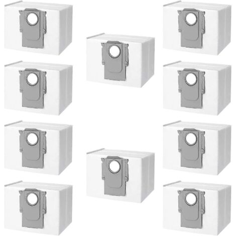 Lot de 10 sacs pour aspirateur Roborock S8+/ S8 Pro Ultra S7 MaxV Ultra S7 Pro Ultra Q7+ Q7 Max Plus Q5+ T8 avec base autovideuse, grande capacité-AquaForge