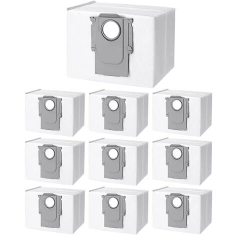 Lot de 10 sacs pour aspirateur robot Xiaomi Roborock S8+/S8 Pro Ultra S7 MaxV Ultra/S7 Pro Ultra/Q7-AquaForge