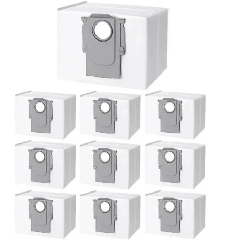Lot de 10 sacs pour aspirateurs robots Xiaomi Roborock S8+/S8 Pro Ultra S7 MaxV Ultra/S7 Pro Ultra/Q7