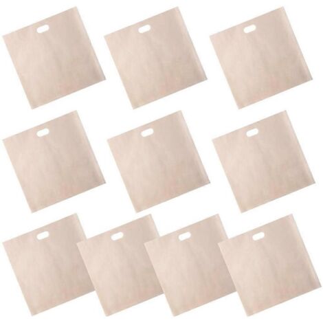 Lot de 10 sacs pour grille-pain, sacs de rangement antiadhésifs pour grille-pain