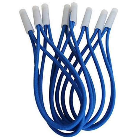 Tendeur Sandow Pour Piscine – Longueur 1,2 M – Corde élastique Bleue Diamètre 6 Mm – Embout Blanc 10 Mm – Pour Fixation Et Tension
