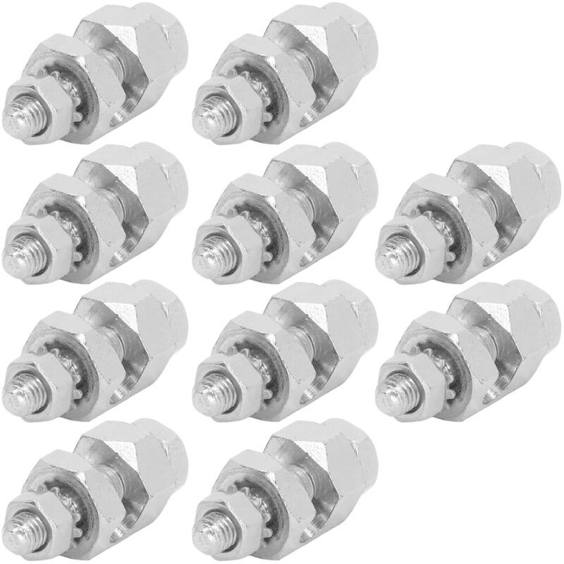 Roleader - Lot de 10 Serre-câbles de Protection contre la Foudre, écrou Photovoltaïque pour Panneau Solaire, Serre-Câble de Mise à la Terre Solaire