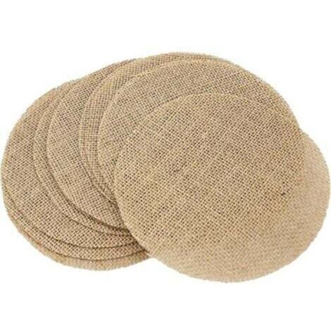 Lot de 10 sets de table lavables en lin – Matériau durable et résistant – Diamètre 15 cm – Design vintage élégant pour salle à manger
