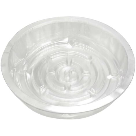 Lot de 10 soucoupes transparentes de 20 cm (8 pouces) en plastique pour plantes d'intérieur et d'extérieur, idéales pour les plantes succulentes.