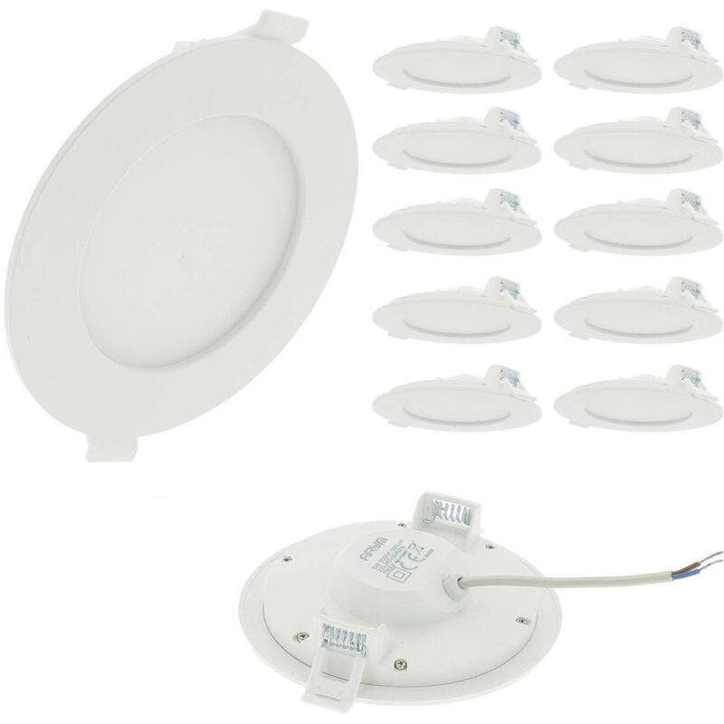 Lot de 10 Spot encastrable led 5W Eq 50W Extra-Plat boite Température de Couleur: Blanc Chaud 3000K